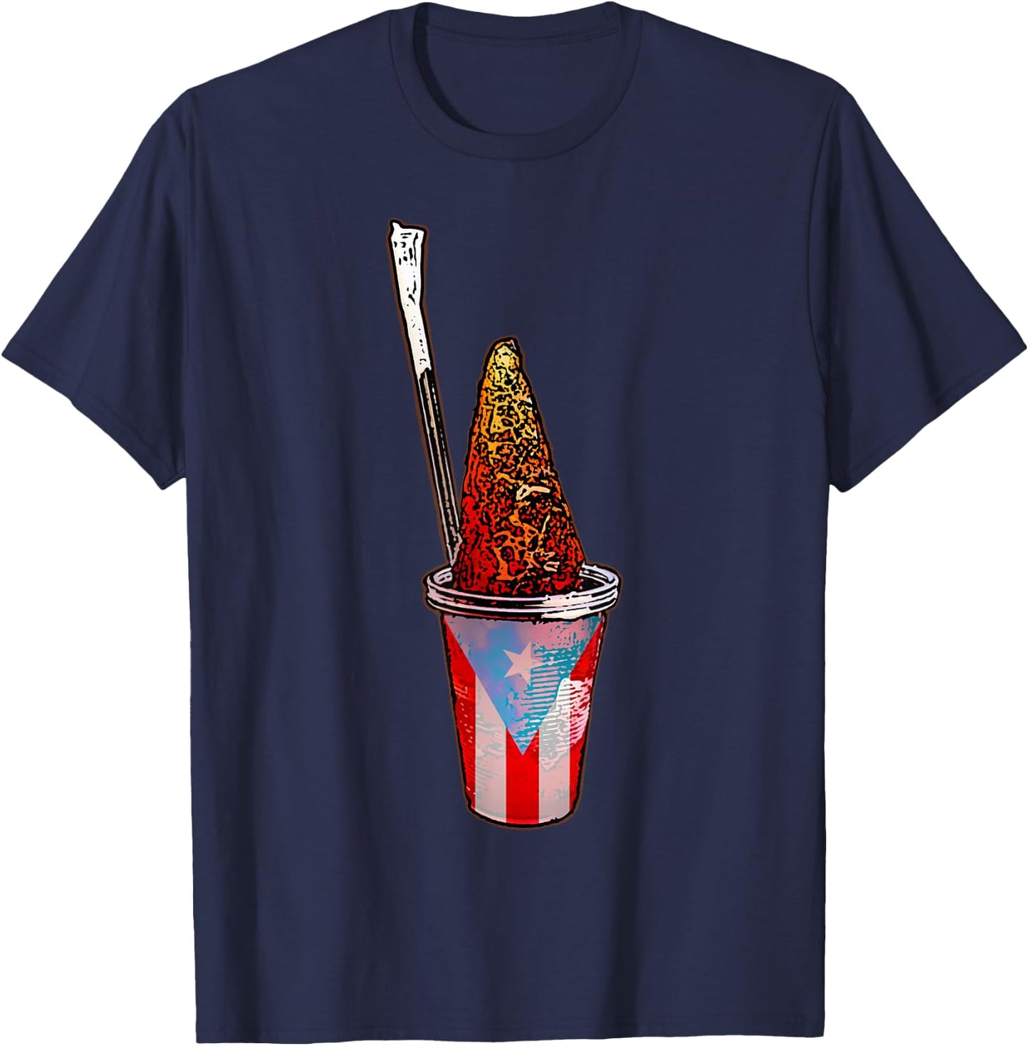 Puerto Rico Piraguas Boricua Culture, PR Flag Gift T-Shirt - T-Shirt | Navy