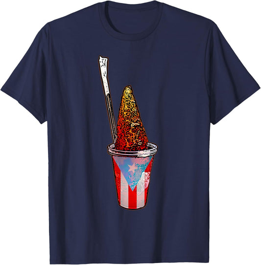 Puerto Rico Piraguas Boricua Culture, PR Flag Gift T-Shirt - T-Shirt | Navy
