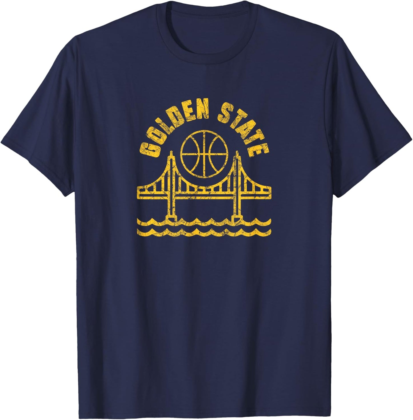 Vintage San Francisco Basketball SF Bay Area California T-Shirt - T-Shirt | Navy