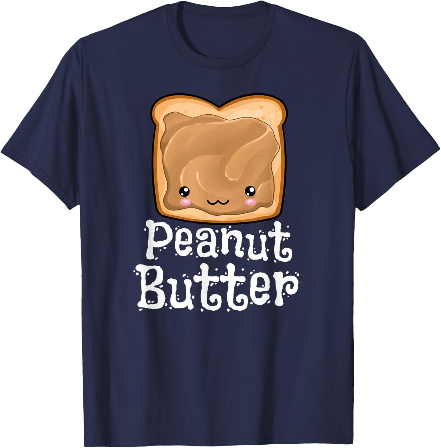 Kawaii Peanut Butter Jelly PB&J Halloween Matching Twins BFF T-Shirt - T-Shirt | Navy