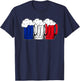 France Beer Drinking Team T-Shirt - T-Shirt | Navy