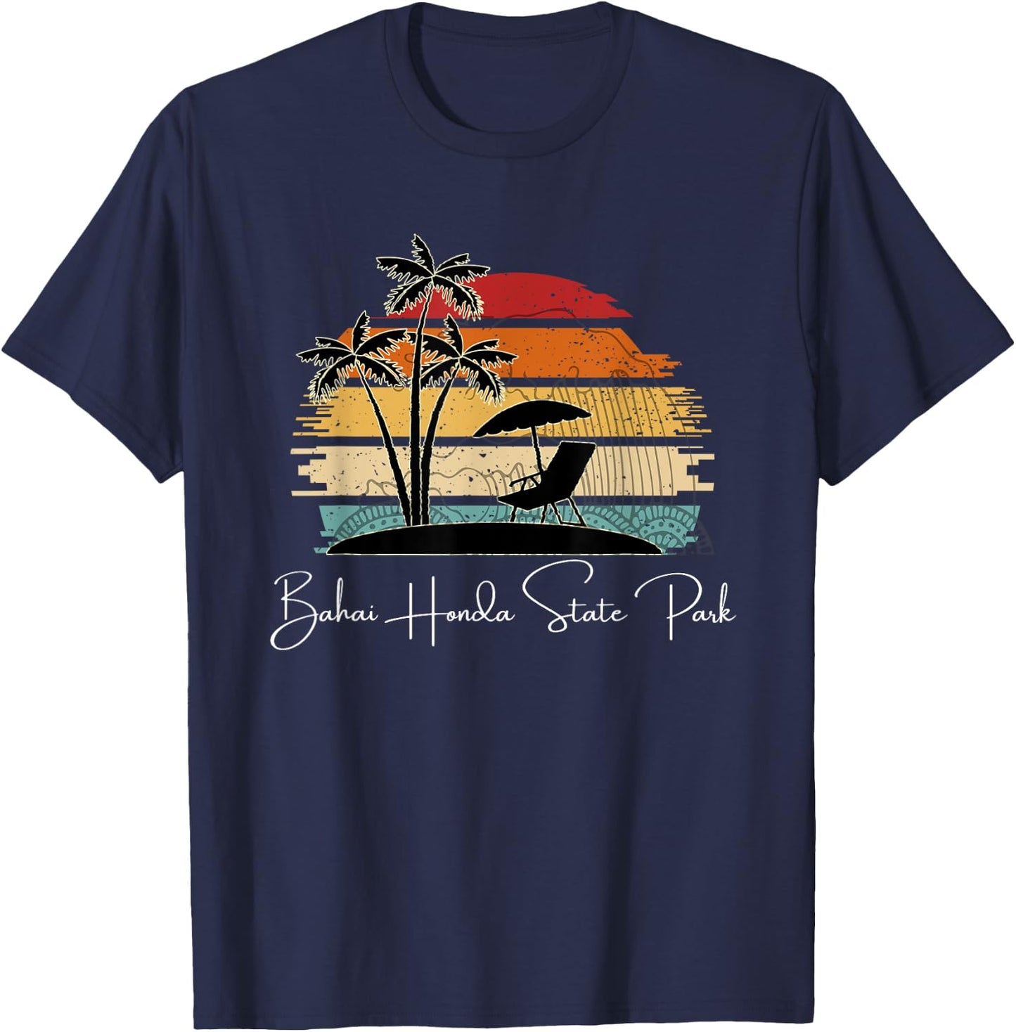 Bahai Honda State Park Beach Lover Palm Spring & Summer T-Shirt - T-Shirt | Navy