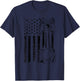 Vintage American Flag Piston Funny Muscle Car Mechanic Gift T-Shirt - T-Shirt | Navy