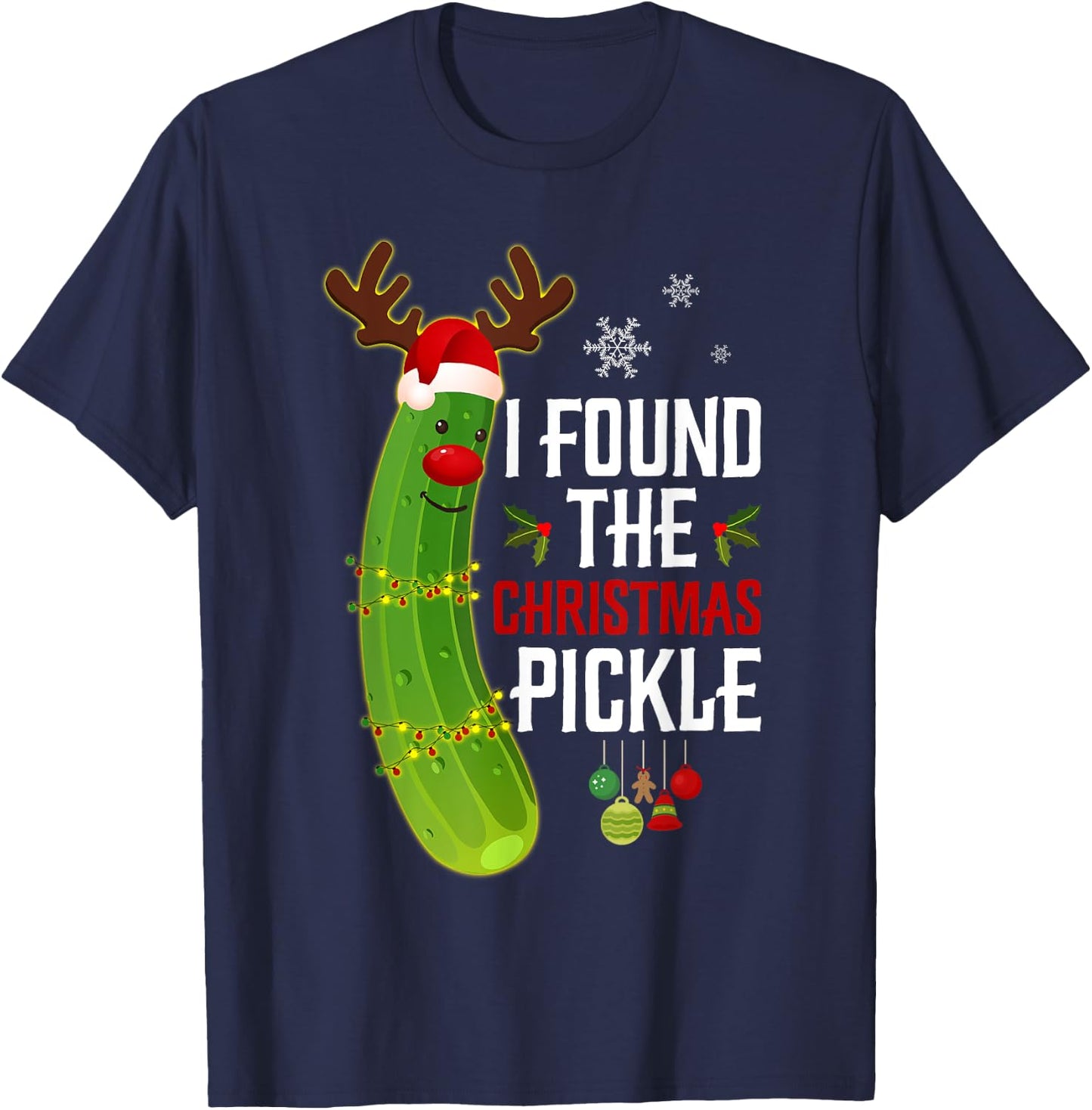 Funny Pickle Apparel Adults Black Small T-Shirt - T-Shirt | Navy