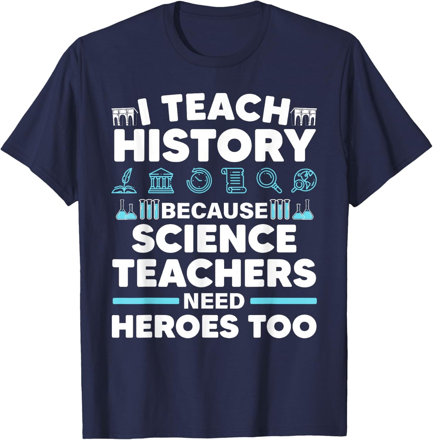 Cool History Teacher Women Teaching History Educator T-Shirt - T-Shirt | Navy