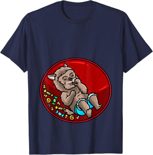 Baby Werewolf Pregnant Halloween T-Shirt - T-Shirt | Navy
