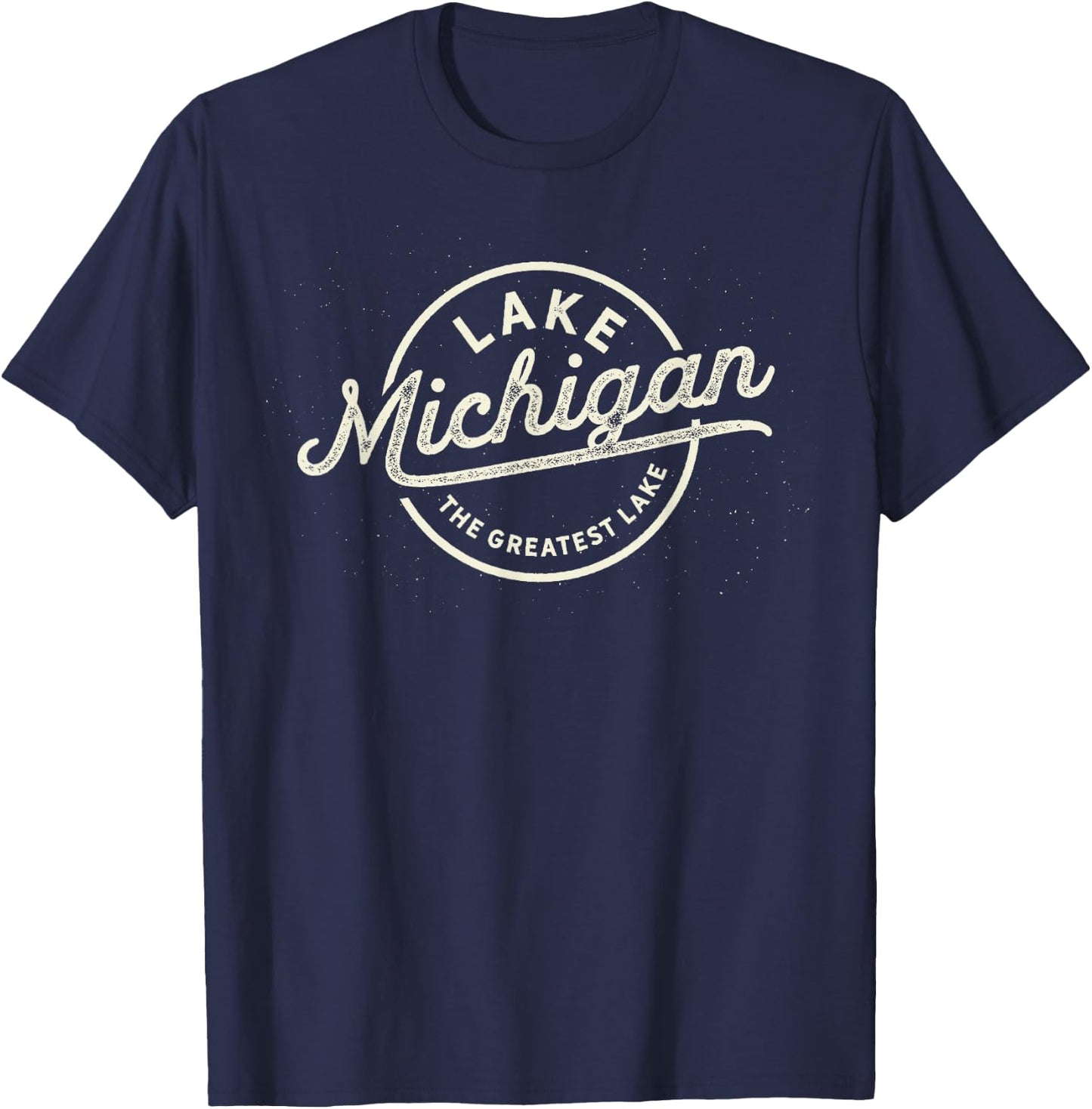 The Great Lakes Shirt- Lake Michigan, Lake Life theme T-Shirt - T-Shirt | Navy