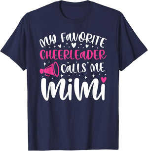 Proud Cheer Mimi Grandma Of A Cheerleader Mimi T-Shirt - T-Shirt | Navy