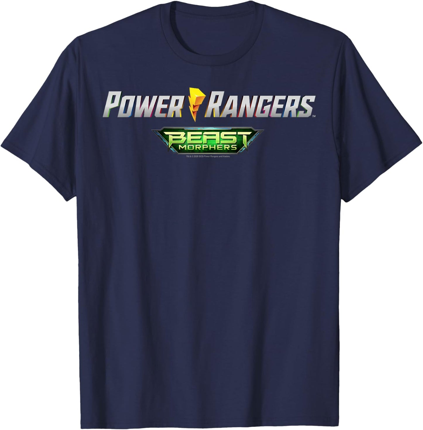 Power Rangers Let's Do This Geometric Group Shot Logo T-Shirt - T-Shirt | Navy