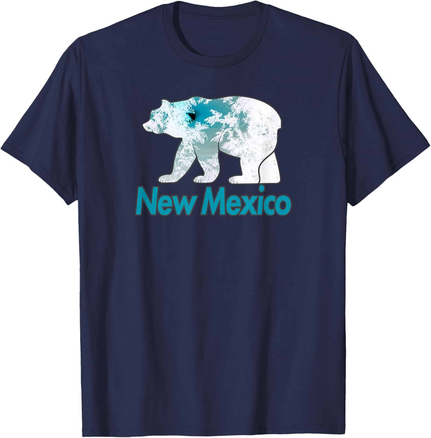 New Mexico State Retro Vintage Outdoors & NM Mountains T-Shirt - T-Shirt | Navy