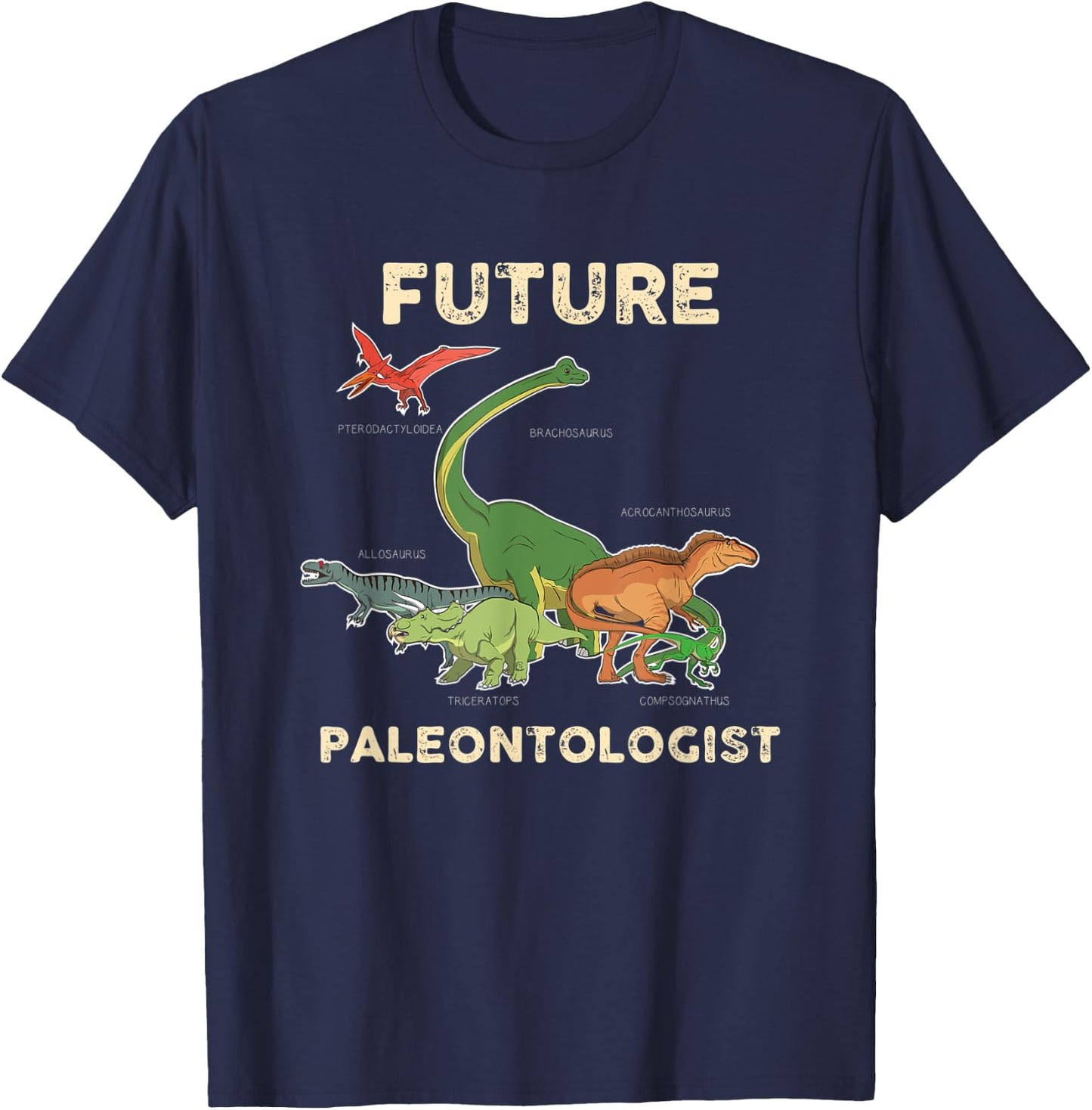 Future Paleontologist Shirt - Fossils Kids & Students Gift T-Shirt - T-Shirt | Navy