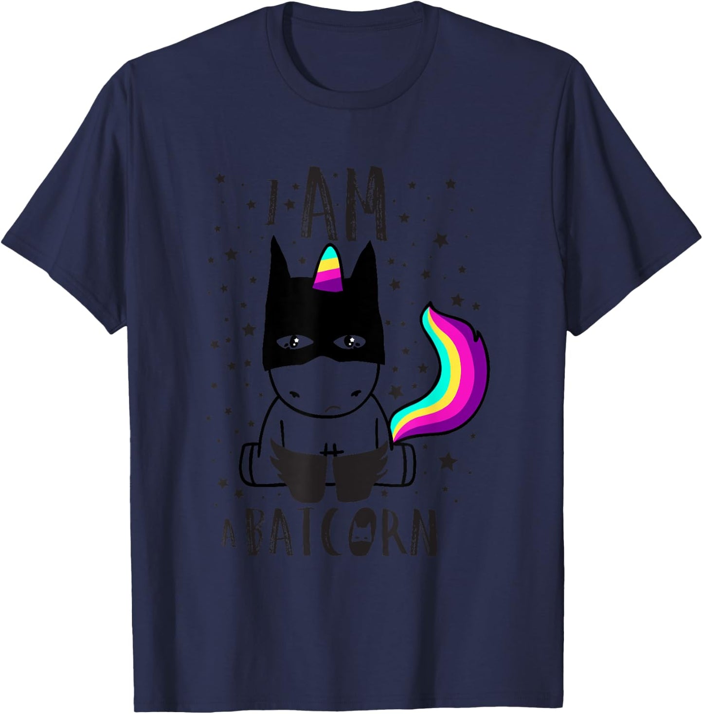 I Am A Batcorn Funny Dark Unicorn Superhero Apparel T-Shirt - T-Shirt | Navy