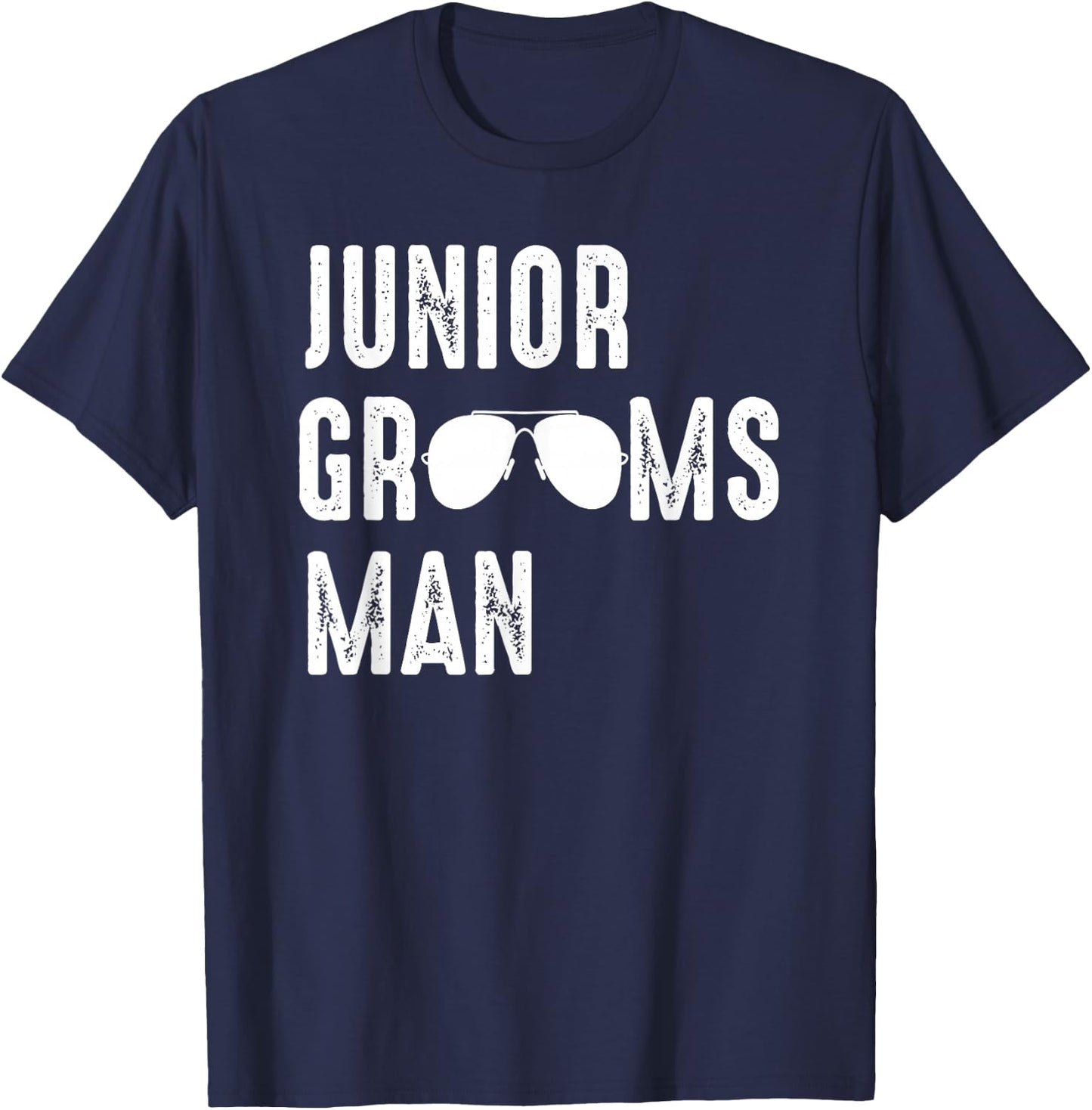 Junior Groomsman Cool Shades Funny Wedding Gift T-Shirt - T-Shirt | Navy