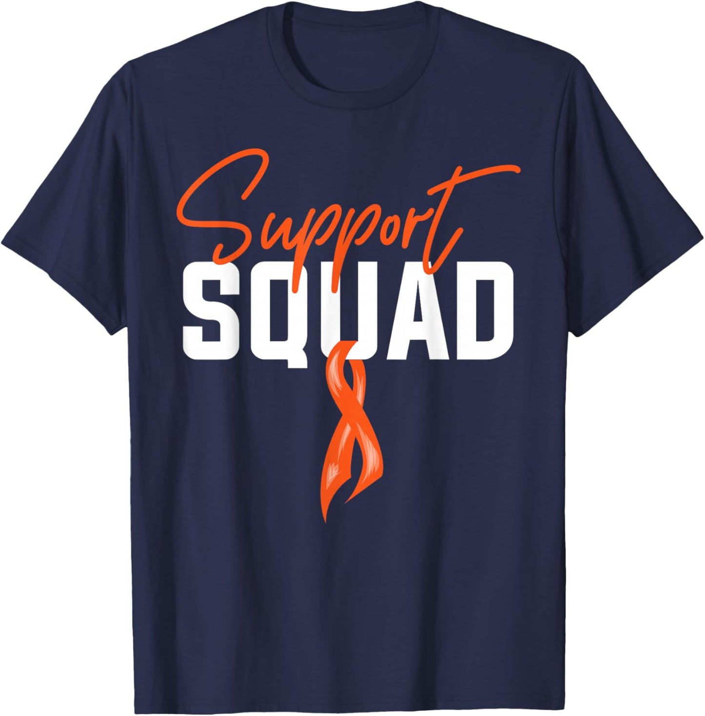Leukemia Awareness Support Squad T-Shirt - T-Shirt | Navy