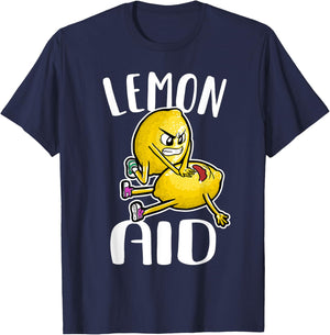 Lemon Aid Lemon First Aid Lemons T-Shirt - T-Shirt | Navy