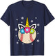 Unicorn Baseball Cute Sports Player Fan Girls Kids T-Shirt - T-Shirt | Navy
