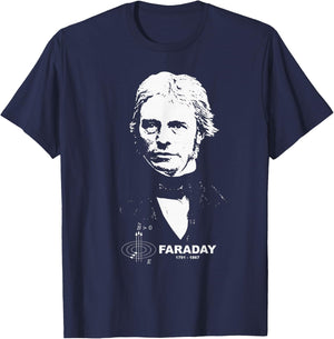 Michael Faraday | Electromagnetic Induction T-Shirt - T-Shirt | Navy
