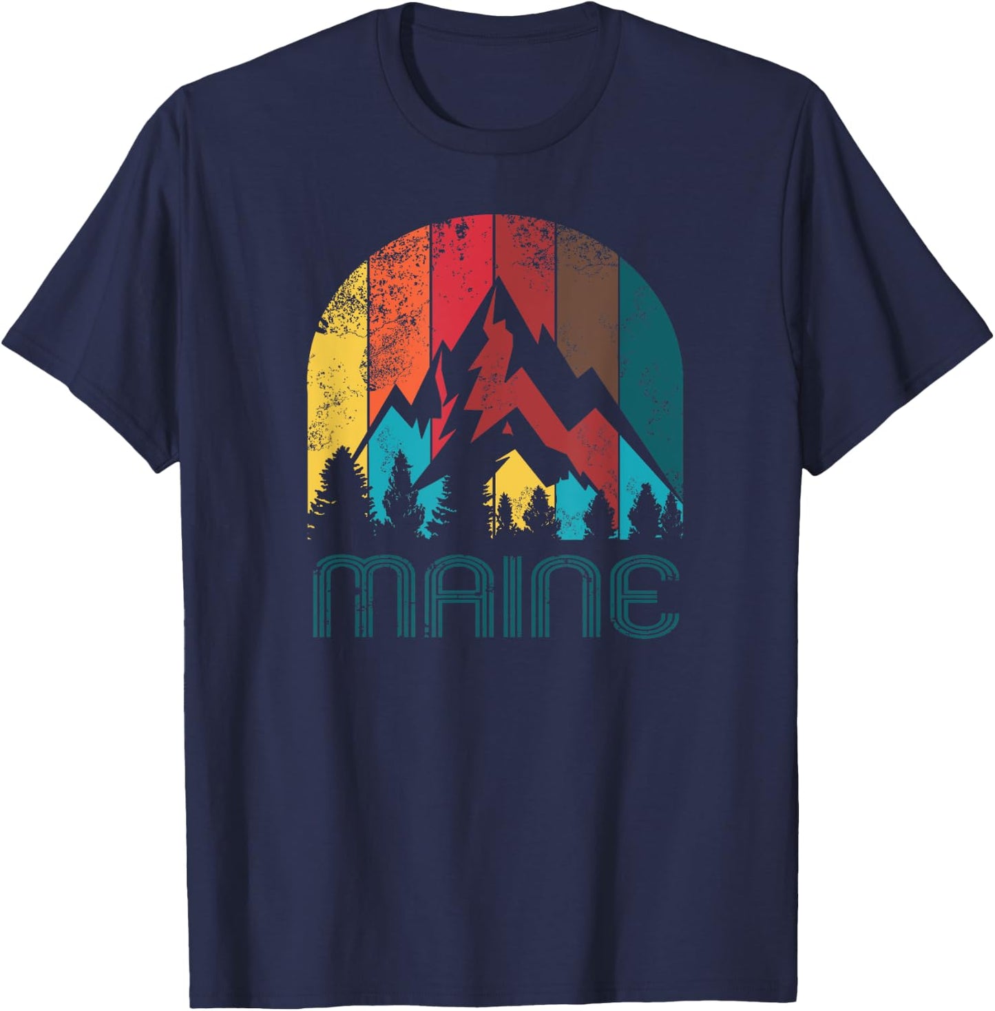 Retro Maine T Shirt Women and Kids T-Shirt - T-Shirt | Navy