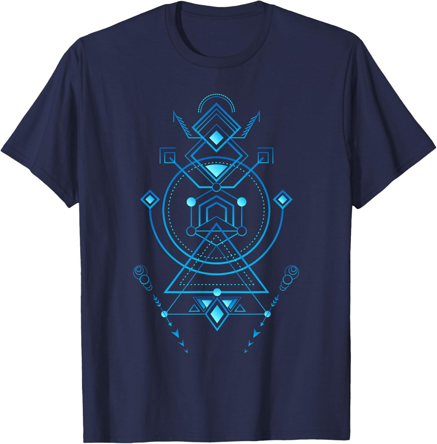 Sacred Geometry - Navajo Totem 2 T-Shirt - T-Shirt | Navy