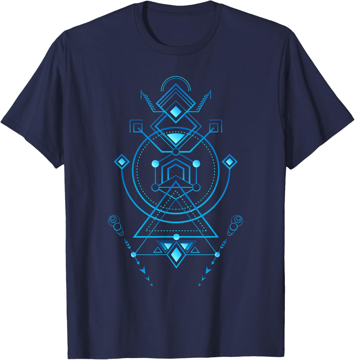 Sacred Geometry - Navajo Totem 2 T-Shirt - T-Shirt | Navy