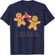 Cheers Gingerbread Man and Woman Hot Chocolate Coffee T-Shirt - T-Shirt | Navy