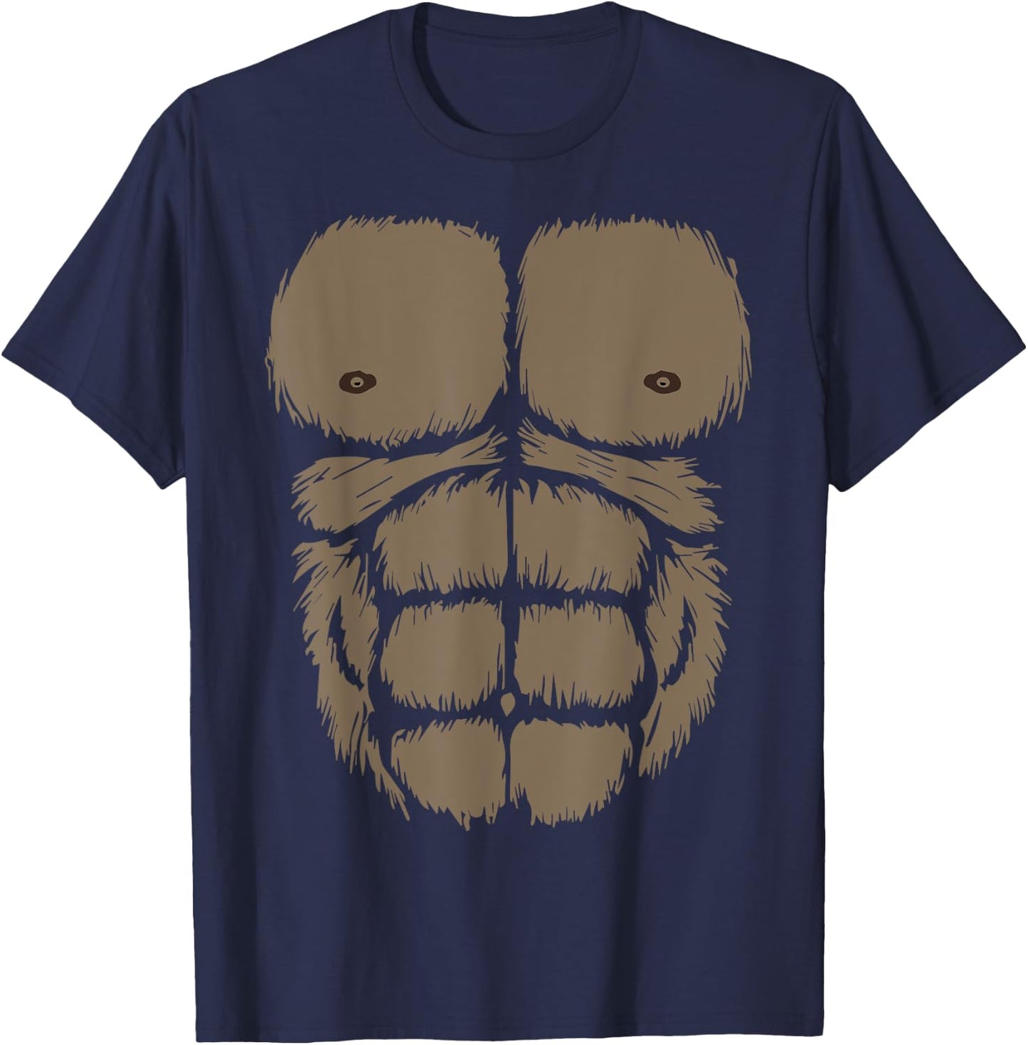 Gorilla Chest Belly Boy Men Monkey Costume Kids Fancy Dress T-Shirt - T-Shirt | Navy