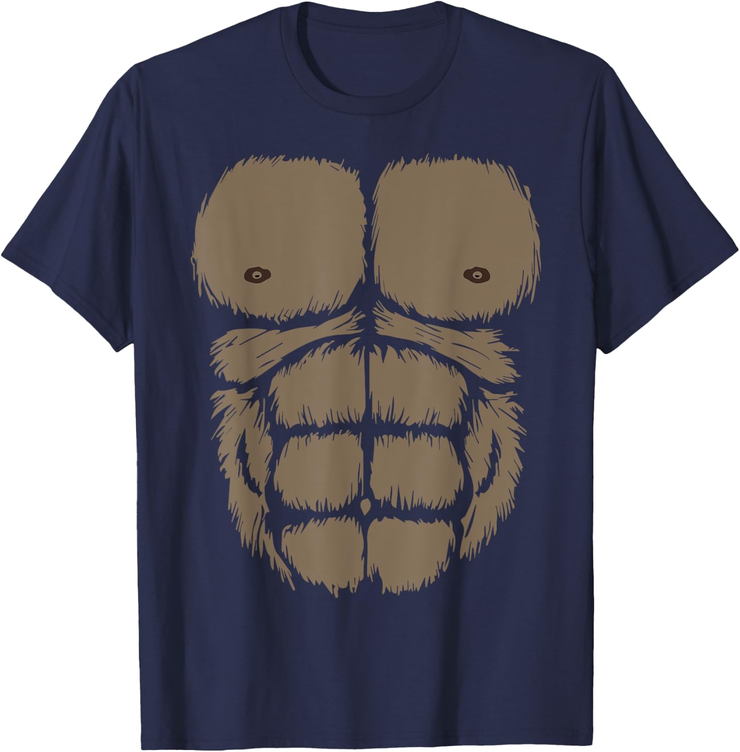 Gorilla Chest Belly Boy Men Monkey Costume Kids Fancy Dress T-Shirt - T-Shirt | Navy