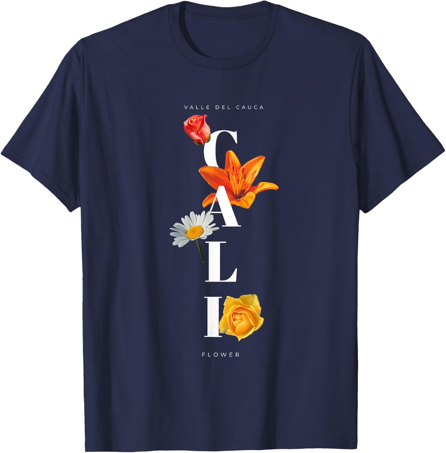 Cali - flower Colombia T-Shirt - T-Shirt | Navy