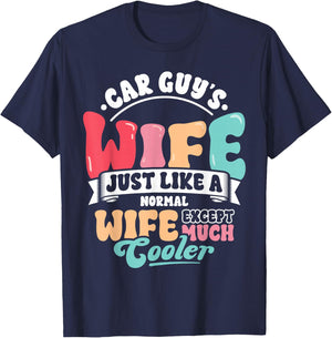 Funny Car Guy's Wife Definition Car Enthusiasts Racer Gift T-Shirt - T-Shirt | Navy