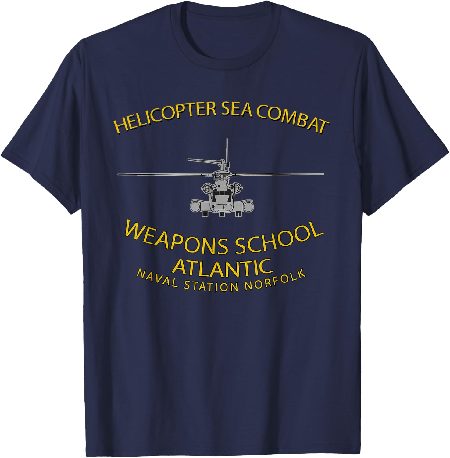Helicopter Sea Combat Wpns School Atlantic MH-53 T-Shirt - T-Shirt | Navy