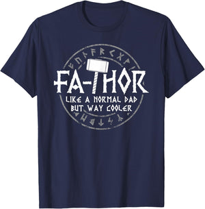 Fa-Thor I Daddy Viking Fathers Day T-Shirt - T-Shirt | Navy
