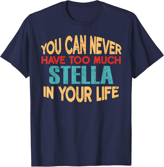 Funny Stella Personalised First Name Joke Item T-Shirt - T-Shirt | Navy