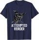 Attempted Murder Crows & Ravens Funny Crow Shirt - Black - Men's Small - Classic Fit - Cotton Blend - Literary-Themed - - Short Sleeve T-Shirt - T-Shirt | Navy