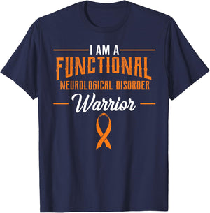 Functional Neurological Disorder Warrior Awareness Ribbon T-Shirt - T-Shirt | Navy