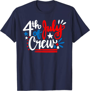 4th of July Crew Family Matching Patriotic Men Women Kids T-Shirt - T-Shirt | Navy