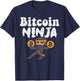 Bitcoin Ninja BTC Crypto Cryptocurrency Trader Investor T-Shirt - T-Shirt | Navy