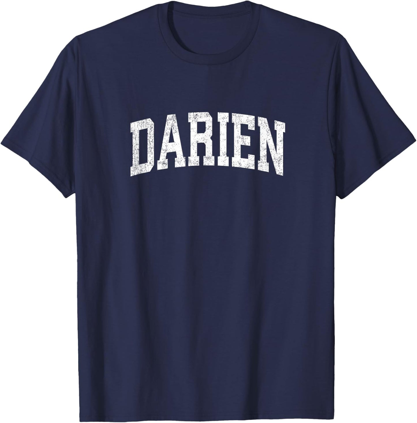 Darien Connecticut CT Vintage Athletic Sports Design T-Shirt - T-Shirt | Navy