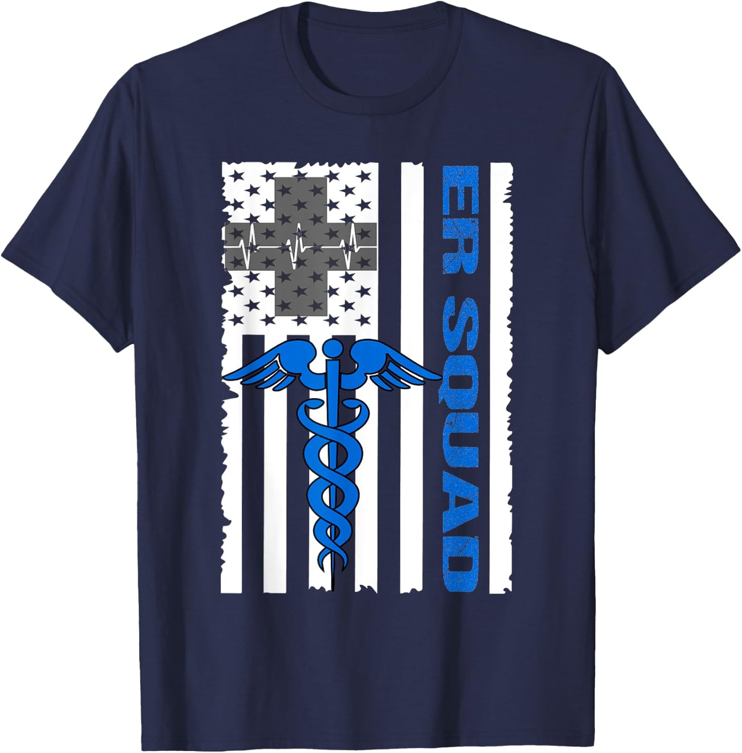 ER Nurse Doctor Emergency Room Hospital Squad T-Shirt - T-Shirt | Navy