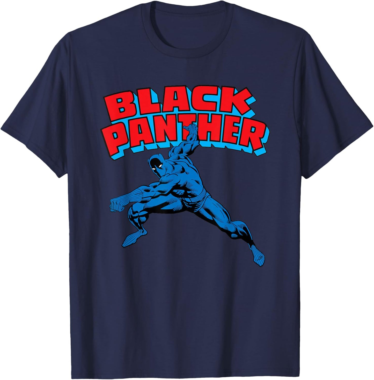 Marvel Black Panther Retro Comic Book Small T-Shirt - T-Shirt | Navy