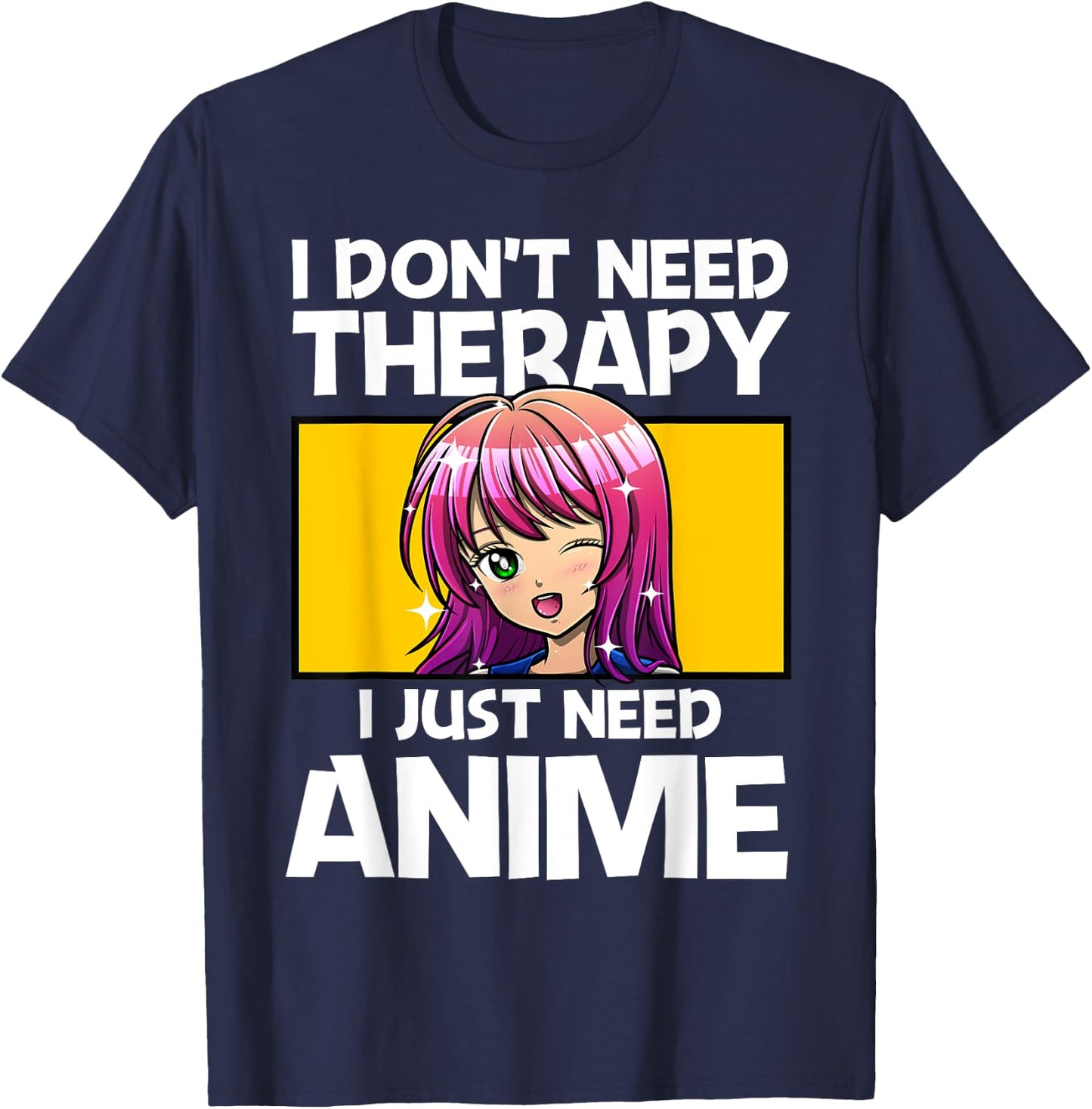 Anime Art Teen Girls Men Anime Merch Anime Lovers T-Shirt - T-Shirt | Navy