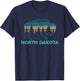 North Dakota Bison Vintage American Buffalo Souvenir T-Shirt - T-Shirt | Navy