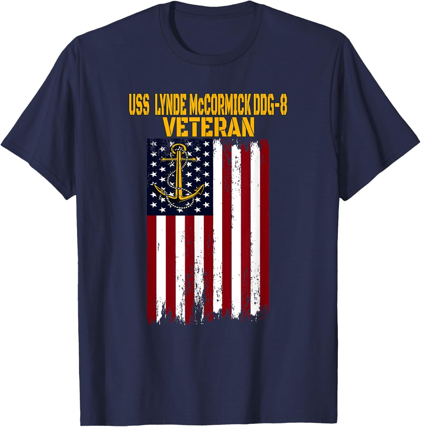 USS Lynde McCormick DDG-8 Destroyer Veterans Day Fathers Day T-Shirt - T-Shirt | Navy