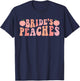 Bride's Peaches Bridesmaid Bride Squad Bachelorette Party T-Shirt - T-Shirt | Navy