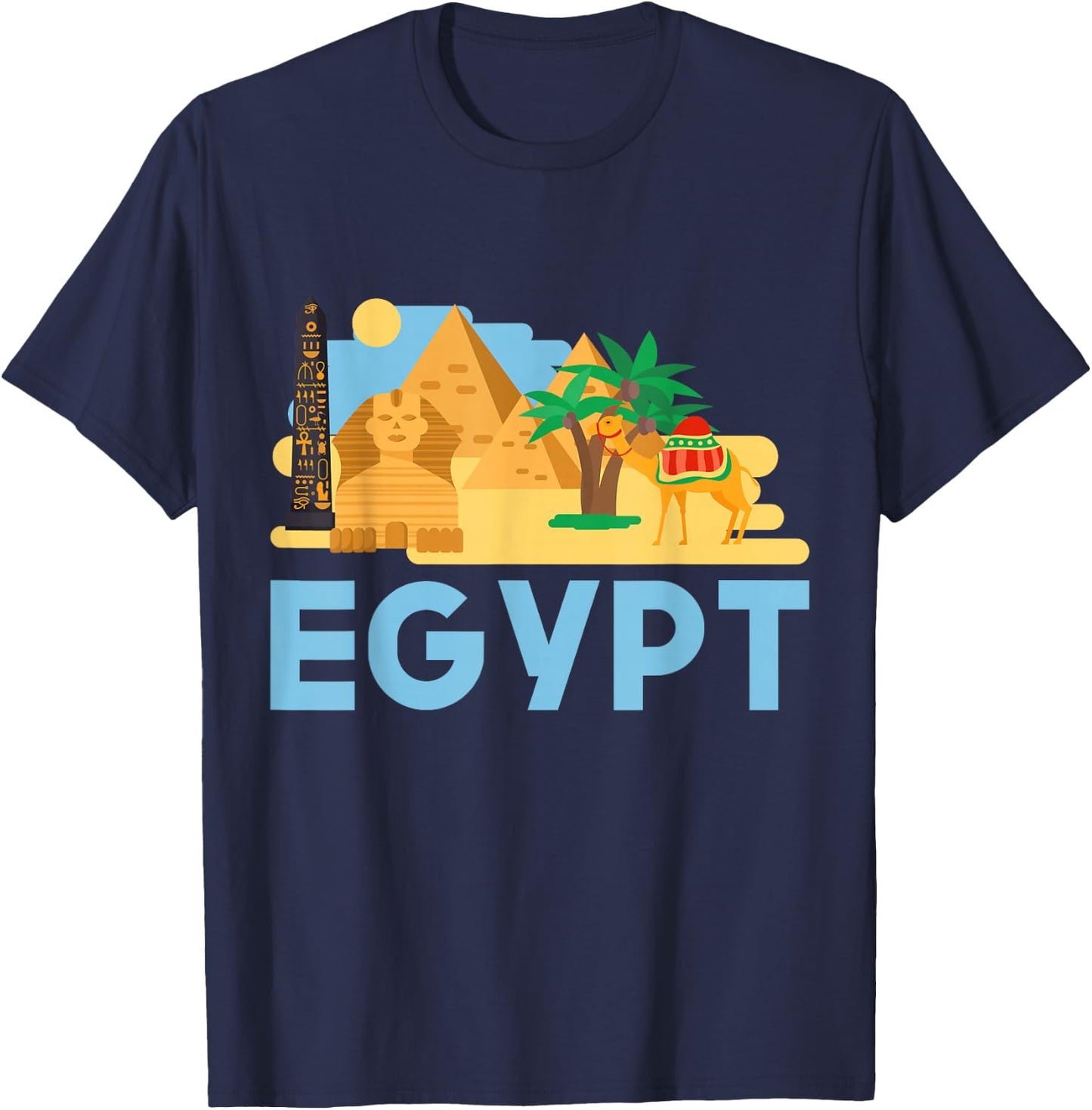 Pharaoh Gifts Egyptian Culture Pyramid Egypt T-Shirt - T-Shirt | Navy