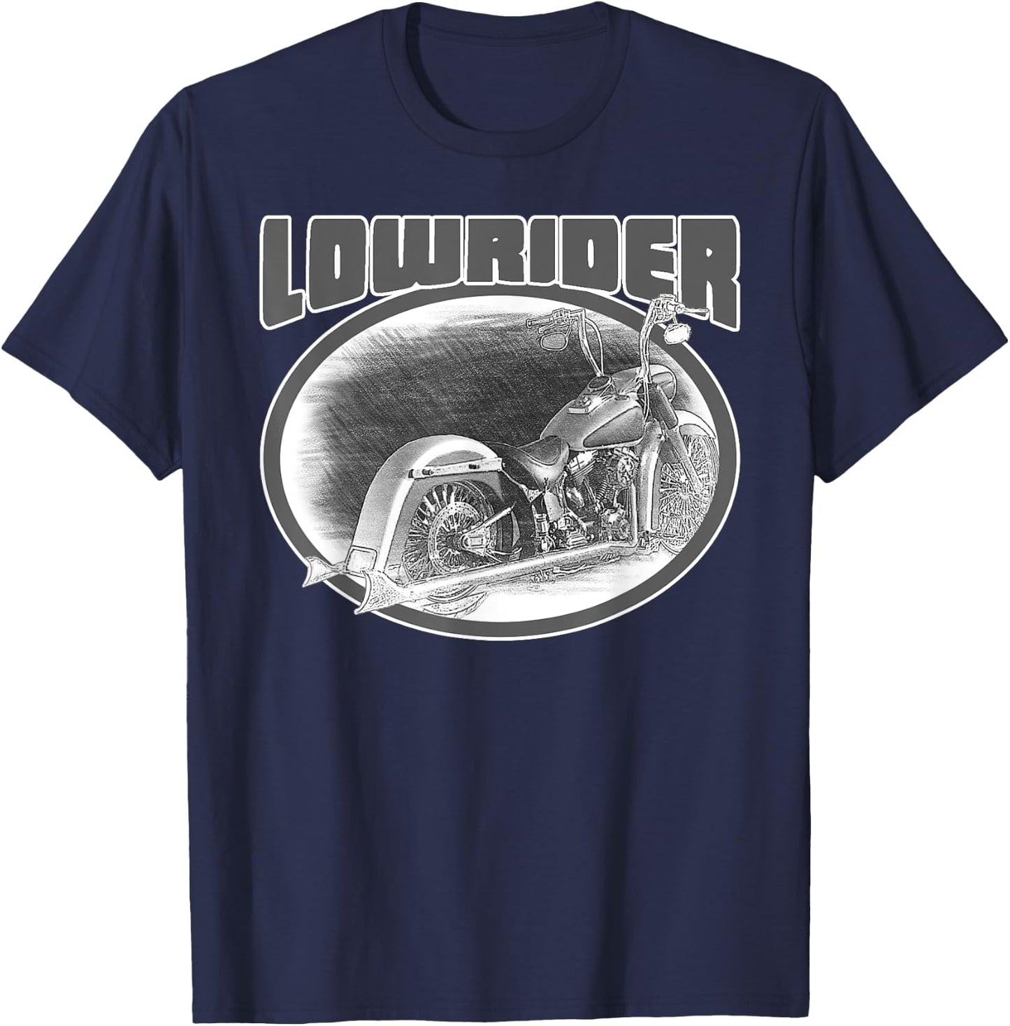 Chicano Cholo Latino Lowrider Bike Chicano Motorcycles T-Shirt - T-Shirt | Navy
