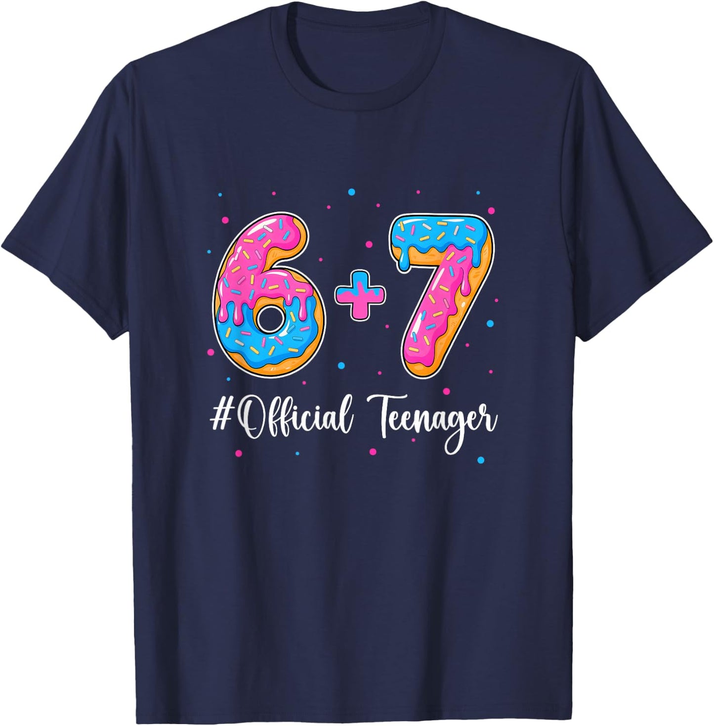 Funny 13Th Birthday Official Teenager 6+7 Year Old Boys Kids T-Shirt - T-Shirt | Navy
