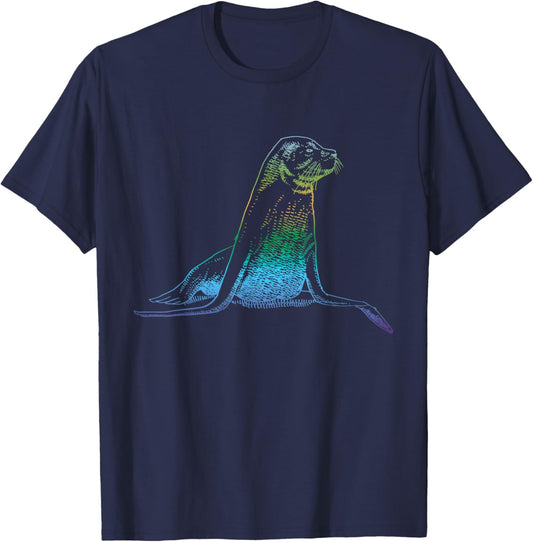 Seal Ocean Animal Lover Sea Lion T-Shirt - T-Shirt | Navy