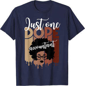 Just One Dope Black accountant Finance T-Shirt - T-Shirt | Navy