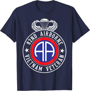 82nd Airborne Design - 82nd Airborne Vietnam Veteran T-Shirt - T-Shirt | Navy