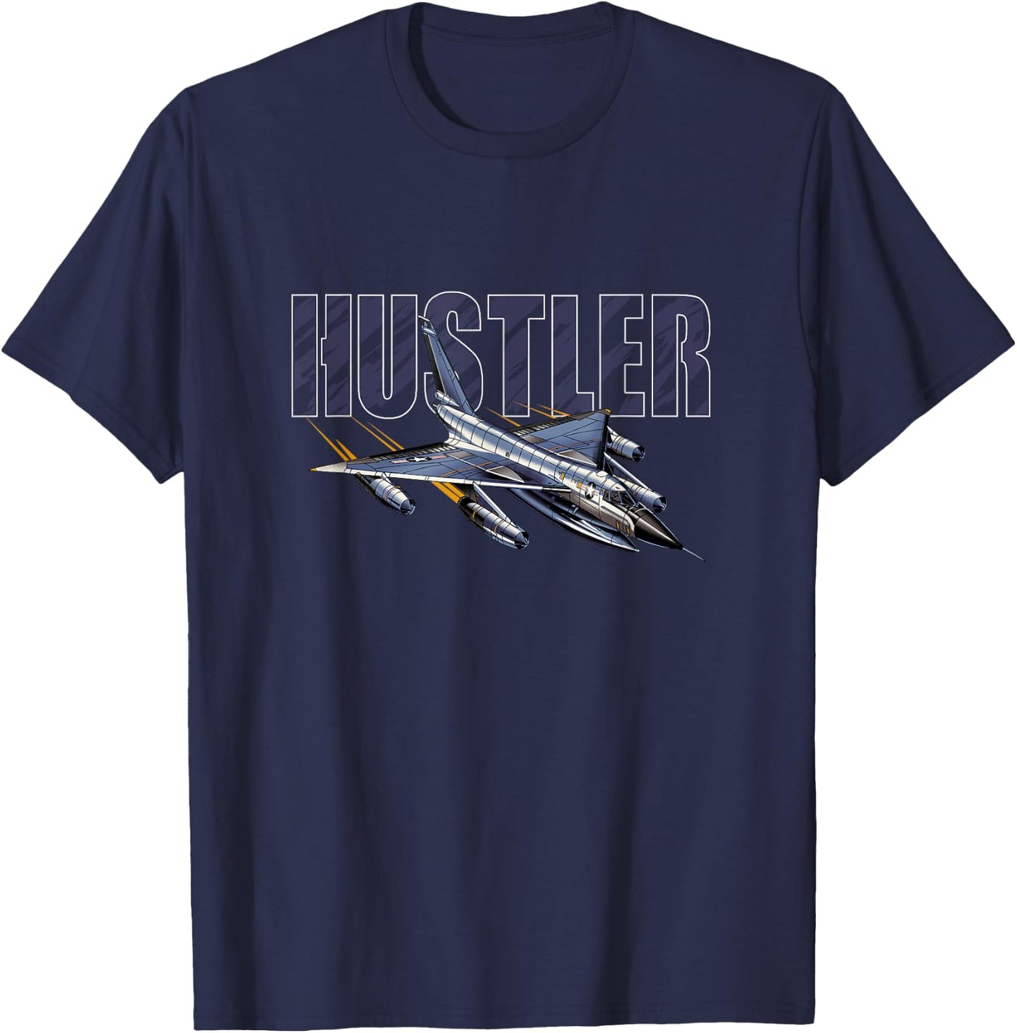 USA Military Warbird B58 Hustler Supersonic Airplane T-Shirt - T-Shirt | Navy